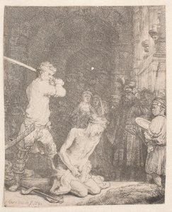 洗礼者ヨハネの斬首 作： Rembrandt van Rijn