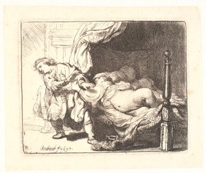 ヨセフとポティファルの妻 作： Rembrandt van Rijn