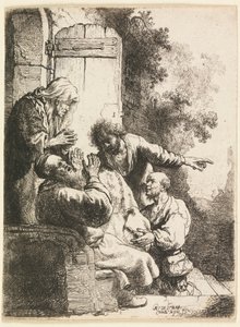 ヤコブにもたらされたヨセフのコート 作： Rembrandt van Rijn