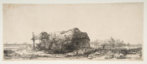 コテージとヘイバーンのある風景、1641年。 作： Rembrandt van Rijn