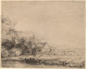 牛のいる風景 作： Rembrandt van Rijn