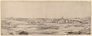 ハールレムを望む風景 (金秤の畑) 作： Rembrandt van Rijn