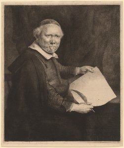 リーヴェン・ウィレムス・ヴァン・コッペノール：より大きなプレート 作： Rembrandt van Rijn