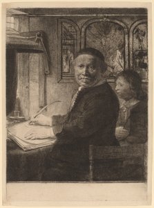 Lieven Willemsz van Coppenol: the Smaller Plate, c. 1658年。 作： Rembrandt van Rijn