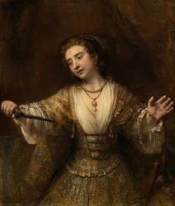 ルクレティア。 1664 作： Rembrandt van Rijn