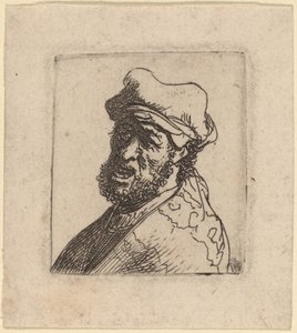 泣き叫ぶ男、残り 4 分の 3 作： Rembrandt van Rijn
