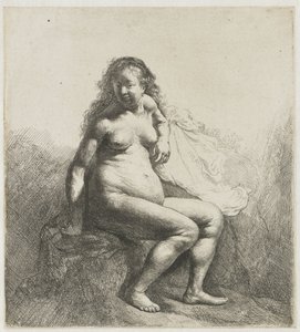 マウンドの裸の女性 マウンドに裸の女性 作： Rembrandt van Rijn