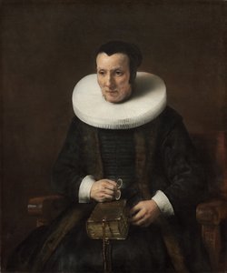 本を持つ老婦人、1647 作： Rembrandt van Rijn