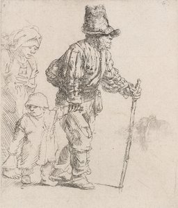 浮浪者の農民の家族、c。 1652年。 作： Rembrandt van Rijn