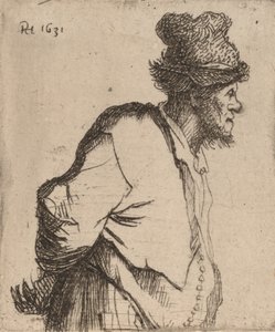 手を後ろに組む農夫、1631年。 作： Rembrandt van Rijn