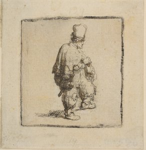 腕を組んで立っているポーランド人、1630〜40年。 作： Rembrandt van Rijn