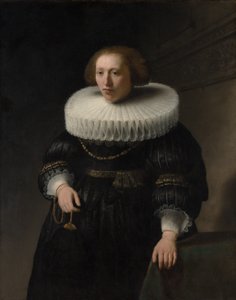 女性の肖像画、おそらくヴァンベレスティン家のメンバー、1632年。 作： Rembrandt van Rijn