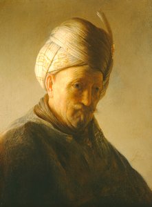 ターバンを着た男の肖像、c.1630（パネル）