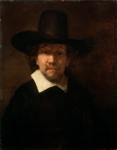 詩人ジェレミアスデデッカーの肖像画、1666年。 作： Rembrandt van Rijn