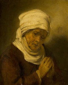 祈る女、1660年頃 作： Rembrandt van Rijn