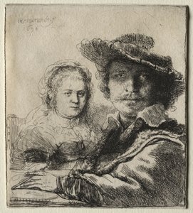 レンブラントと彼の妻サスキア、1636年。 作： Rembrandt van Rijn