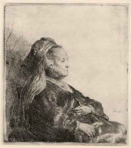 レンブラントの母親、東洋のヘッドバンド 作： Rembrandt van Rijn