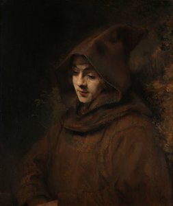 修道士の習慣でレンブラントの息子ティトゥス 僧侶の習慣のタイタス 作： Rembrandt van Rijn