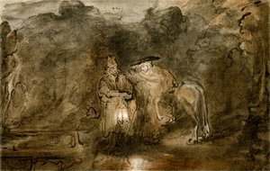 エジプトへの逃避行 作： Rembrandt van Rijn