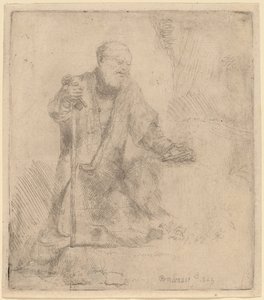 悔い改めの聖ペテロ 作： Rembrandt van Rijn
