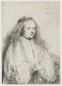 アレクサンドリアの聖キャサリンとしてのサスキア 聖カタリナ (「小さなユダヤ人の花嫁」) 作： Rembrandt van Rijn