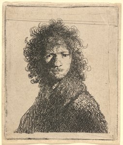 自画像、しかめっ面 作： Rembrandt van Rijn
