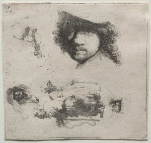 画集：自画像、物乞いの夫婦など 作： Rembrandt van Rijn