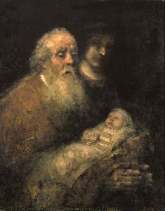 寺院のシメオン、1669 作： Rembrandt van Rijn