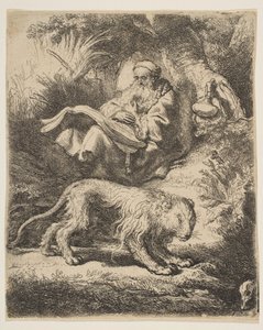 セントジェロームレディング、1634年。 作： Rembrandt van Rijn