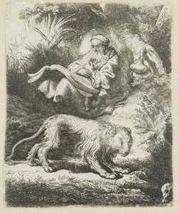 聖ヒエロニムスの朗読 作： Rembrandt van Rijn