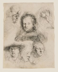 『サスキアの頭部』およびその他の作品に関する研究 作： Rembrandt van Rijn
