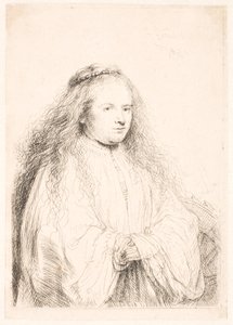 S.キャサリン（「小さなユダヤ人の花嫁」）としてのサスキアの研究 作： Rembrandt van Rijn