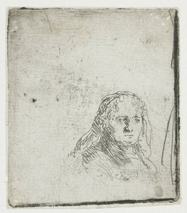 『女性の頭部』の研究 作： Rembrandt van Rijn