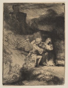 庭の苦しみ、ca。 1652年。 作： Rembrandt van Rijn