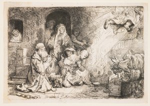 トビアスの家族から旅立つ天使 作： Rembrandt van Rijn