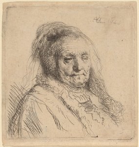 アーティストの母、頭とバスト 作： Rembrandt van Rijn