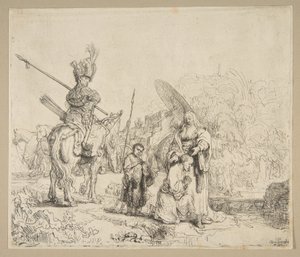 The Eunuchの洗礼、1641年。 作： Rembrandt van Rijn