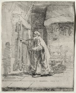 Tobitの盲目：より大きなプレート、1651年。 作： Rembrandt van Rijn