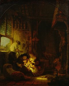 大工の店、1640 作： Rembrandt van Rijn
