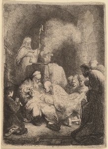 割礼：小皿 作： Rembrandt van Rijn
