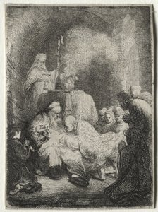 割礼：小皿 作： Rembrandt van Rijn