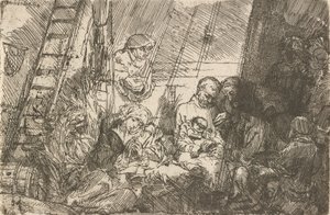 厩舎での割礼、1654年。 作： Rembrandt van Rijn