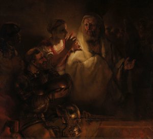 聖ペテロの否定 作： Rembrandt van Rijn