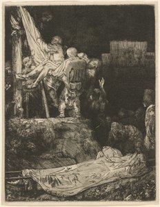 たいまつによる十字架からの降下 作： Rembrandt van Rijn