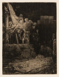 たいまつによる十字架からの降下 作： Rembrandt van Rijn