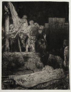 たいまつによる十字架からの降下 作： Rembrandt van Rijn