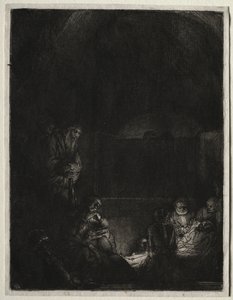 墓、c。 1654年。 作： Rembrandt van Rijn
