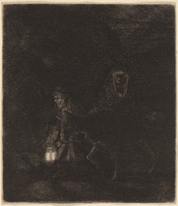 エジプトへの逃避 作： Rembrandt van Rijn