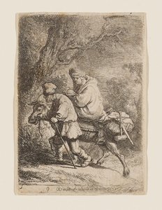 エジプトへの逃避行 作： Rembrandt van Rijn