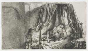 フランスのベッド 作： Rembrandt van Rijn